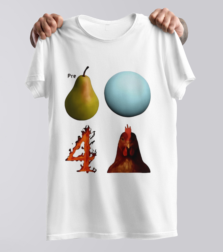 Prepare Pear Sphere Flame 4 Chicken T-Shirt
