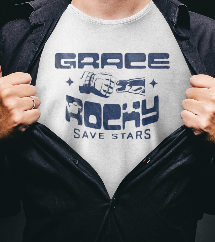 Grace Rocky Save Stars Project Hail Mary Fist Bump T-Shirt