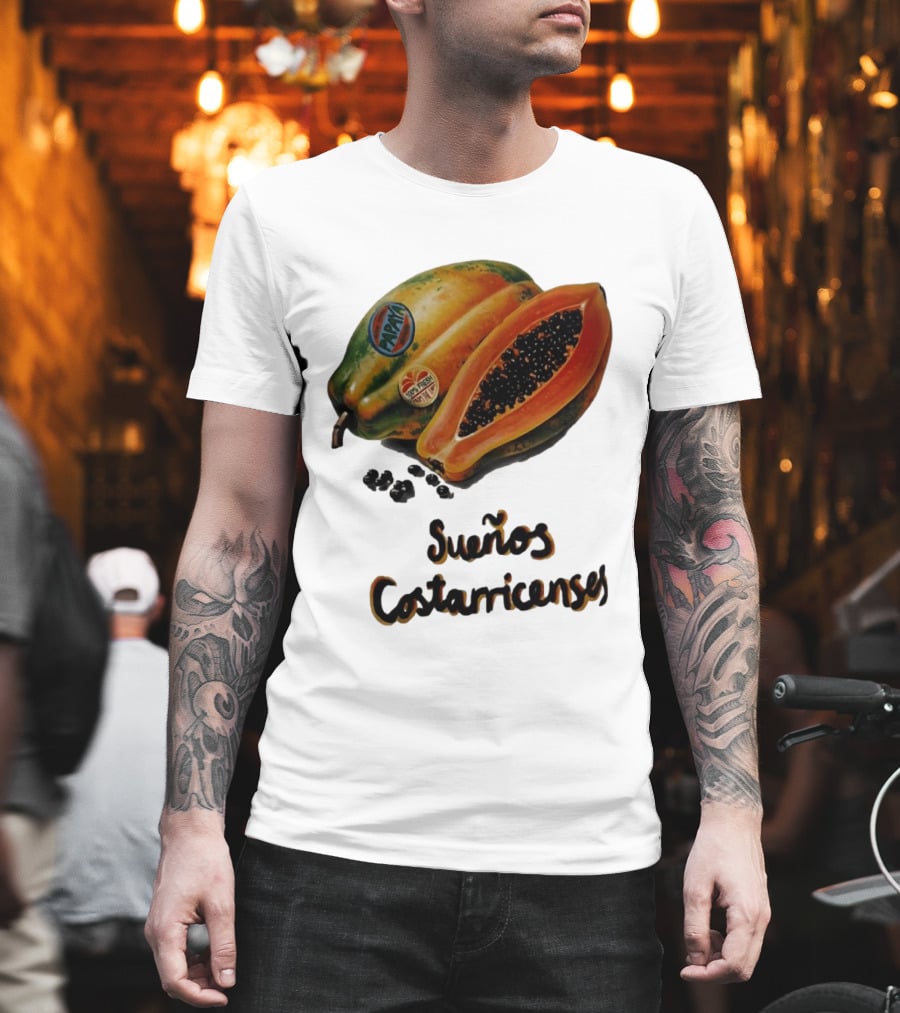 Sueños Costarricenses Papaya Pura Vida Tropical Fruit Dreams Costa Rican T-Shirt