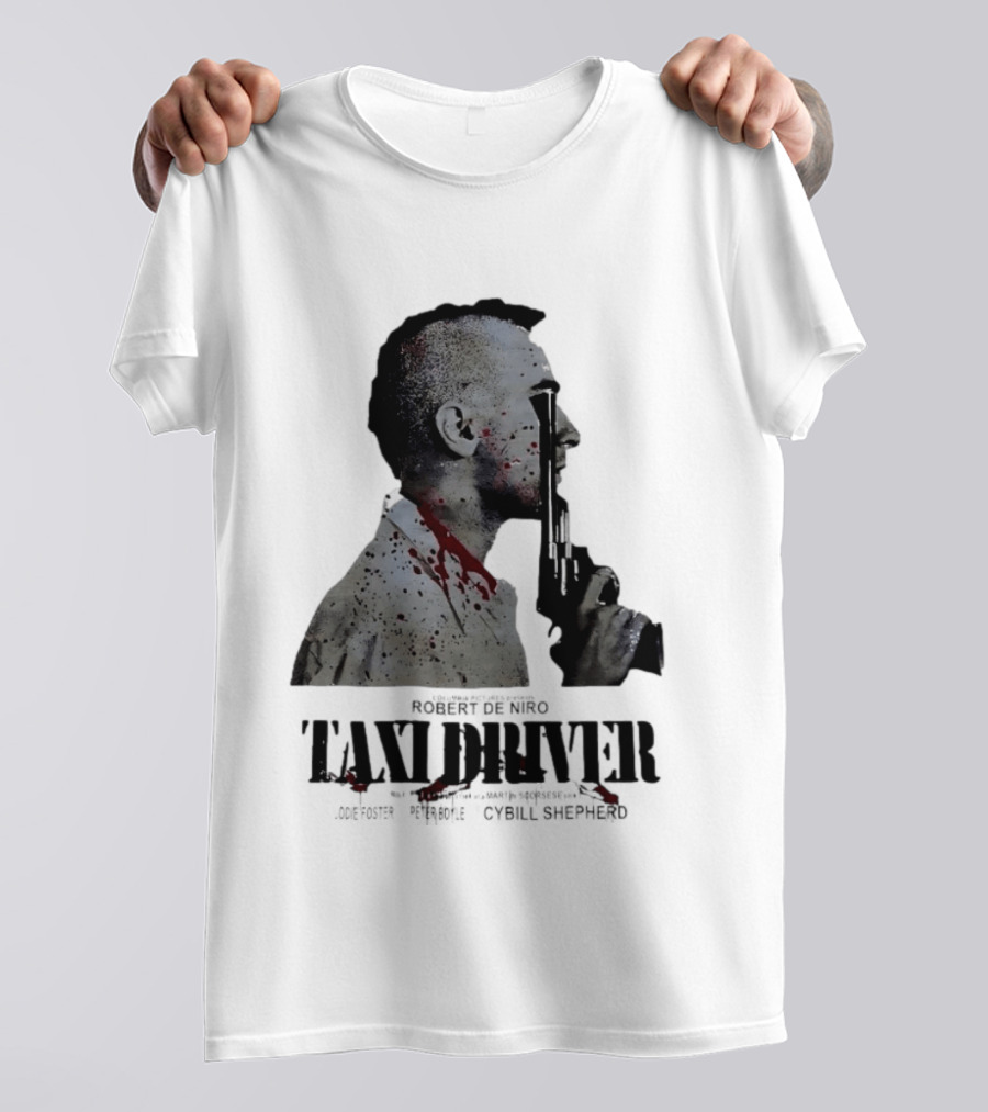 Taxi Driver Robert De Niro Travis Bickle Mohawk Gun Blood Splatter T-Shirt