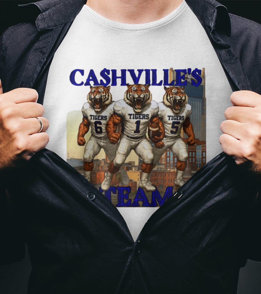 Cashville's Team Tennessee State Tigers Football Trio T-Shirt