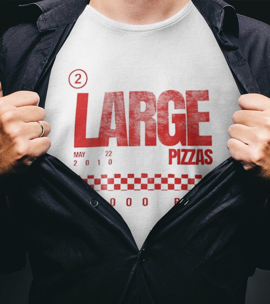 May 22 2010 Large Pizzas 10000 BTC T-Shirt