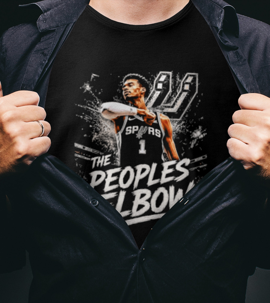 Victor Wembanyama Spurs 1 The Peoples Elbow T-Shirt