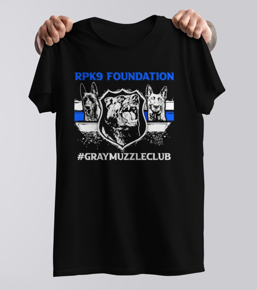 RPK9 Foundation Belgian Malinois Gray Muzzle Club T-Shirt