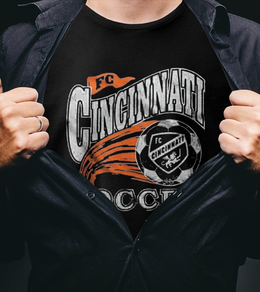 FC Cincinnati Soccer Emblem Ball Highlight T-Shirt