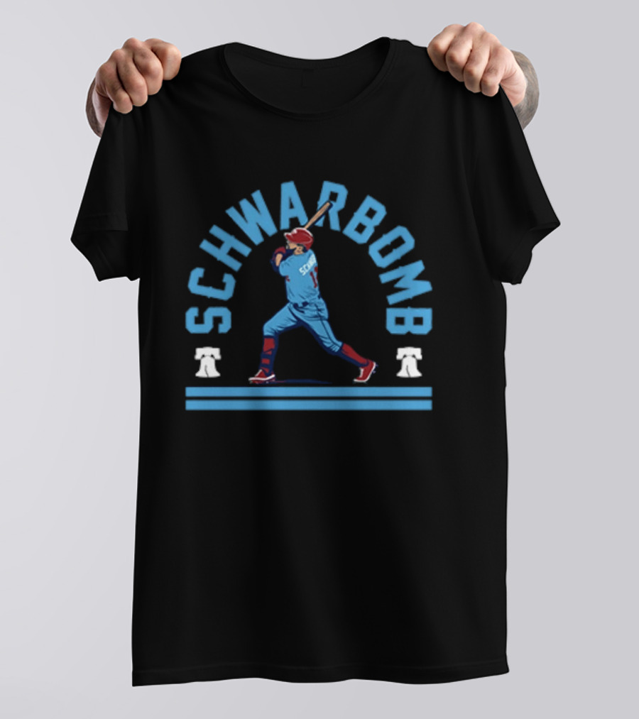 Schwarbomb Philadelphia Baseball Skyline Swing T-Shirt