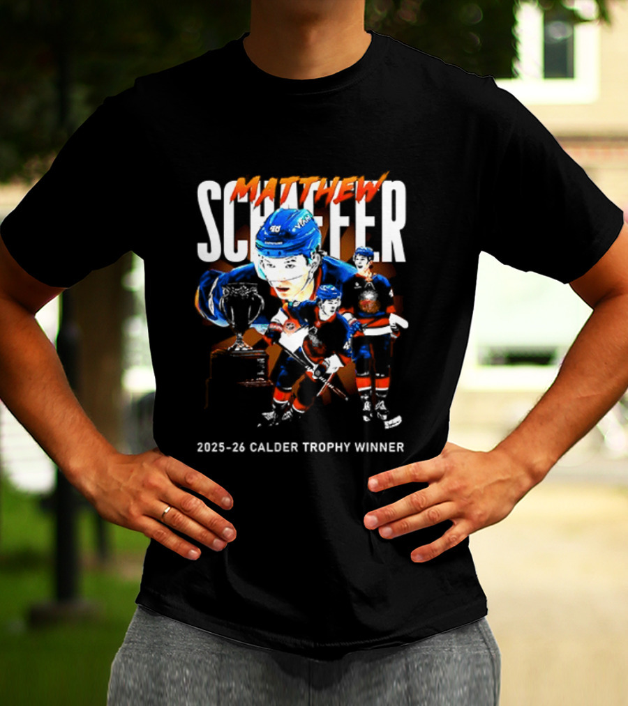 Matthew Schaefer New York Islanders 2025 2026 Calder Trophy Winner T-Shirt
