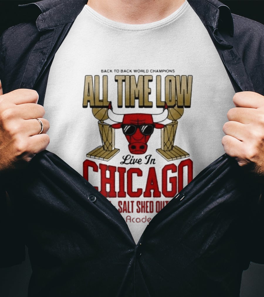 Back To Back World Champions All Time Low Live In Chicago 9.22.26 Salt Shed Outdoors The Academy T-Shirt