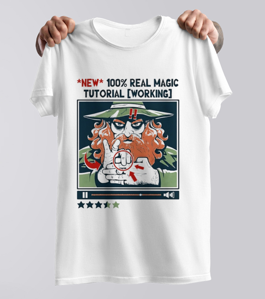 New 100 Percent Real Magic Tutorial Working T-Shirt