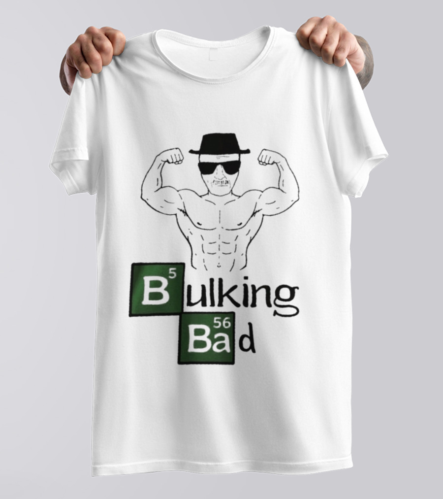 Bulking Bad Walter White Muscular Gym Periodic Table T-Shirt