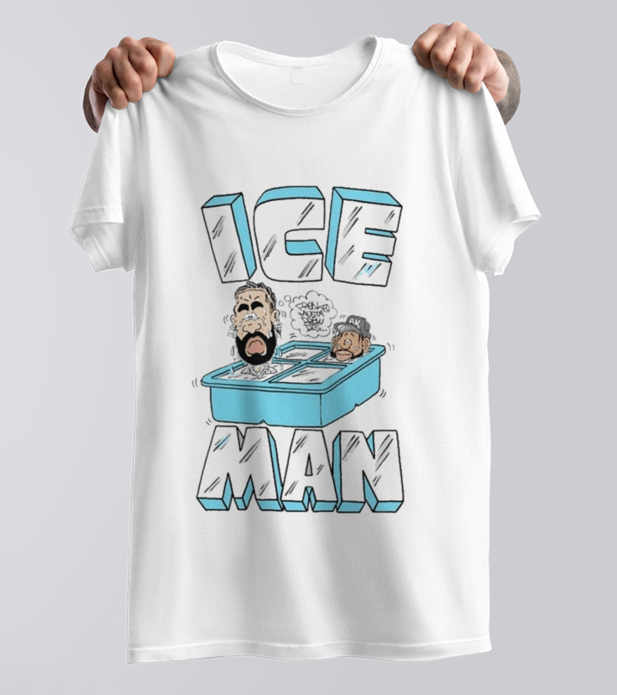 Freakorico Ice Man Cartoon Characters In Ice Cube Tray T-Shirt