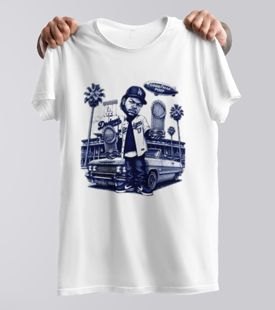 Ice Cube Los Angeles Dodgers Champion Good Year Pimp T-Shirt