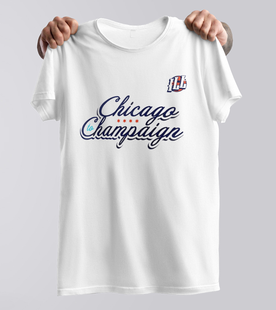 Illinois Fighting Illini Chicago To Champaign Basketball T-Shirt