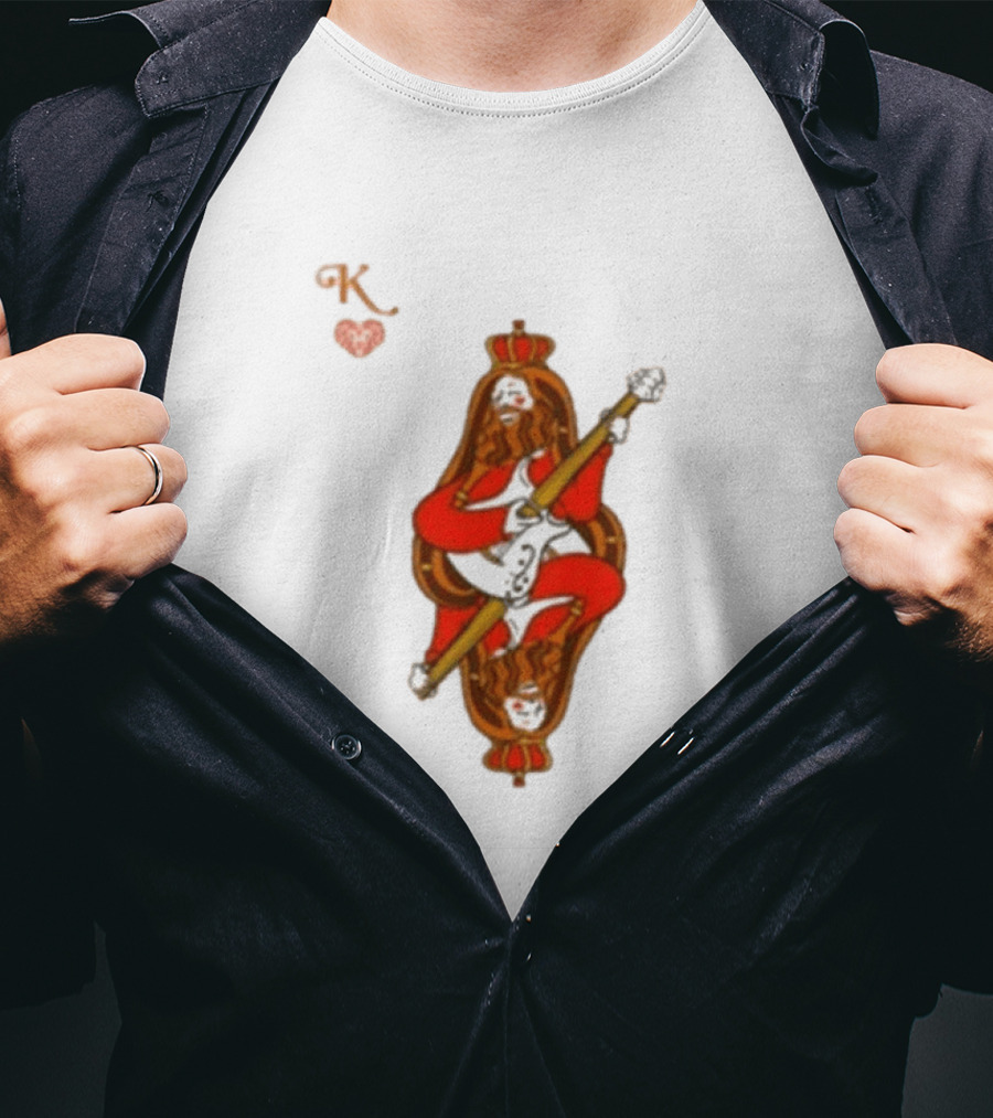 Mike Love King Of Hearts Cream Playing Guitar T-Shirt
