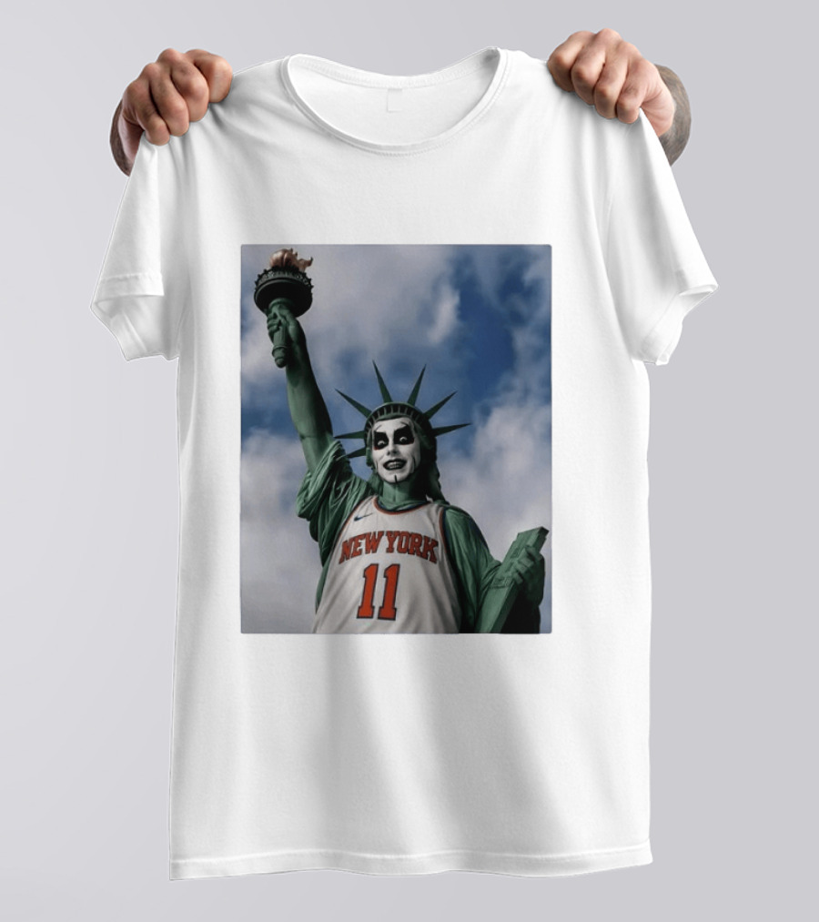 New York 11 Statue Of Liberty Joker Mashup T-Shirt