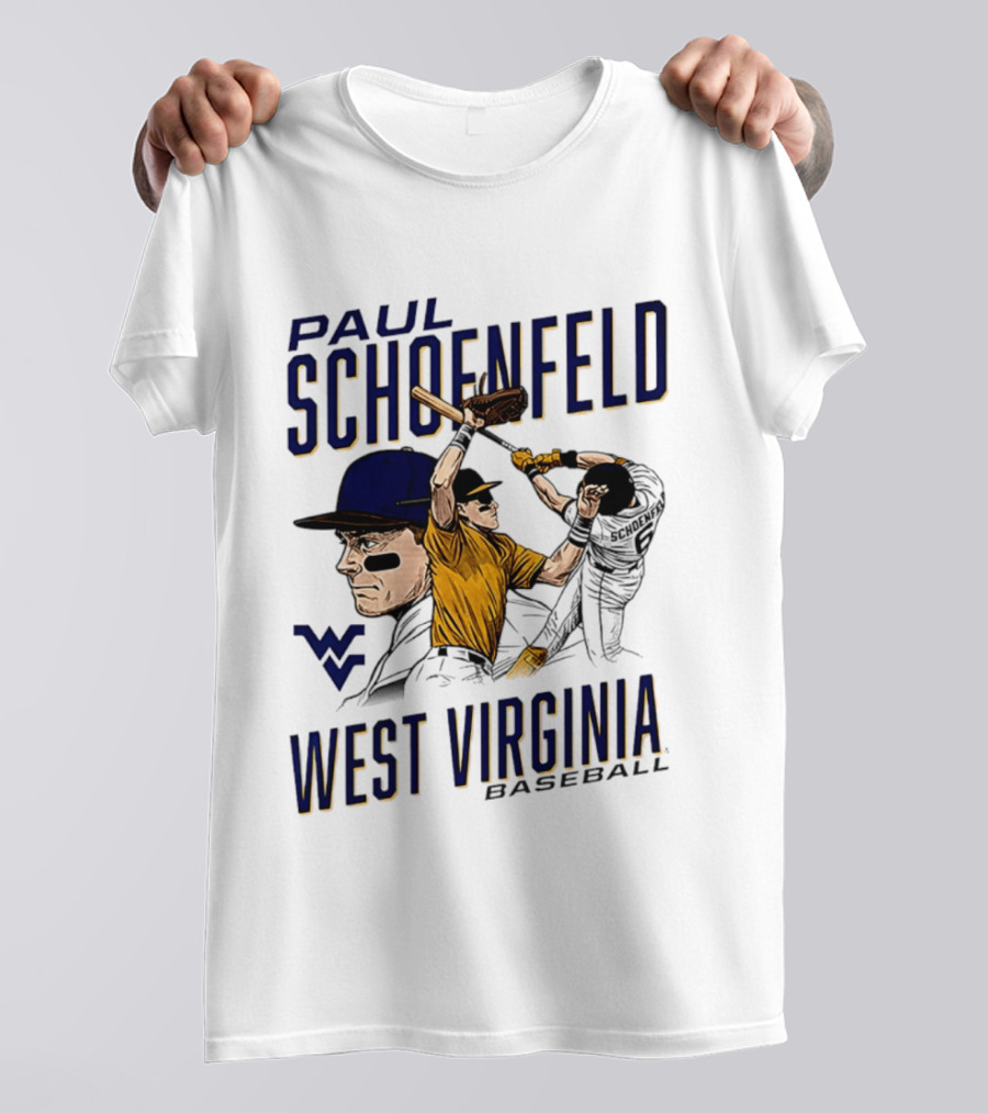Paul Schoenfeld West Virginia Baseball WV Player T-Shirt