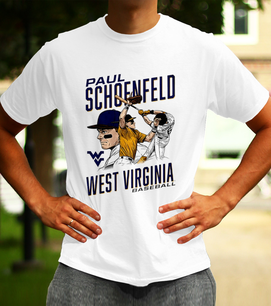 Paul Schoenfeld West Virginia Baseball WV Player T-Shirt