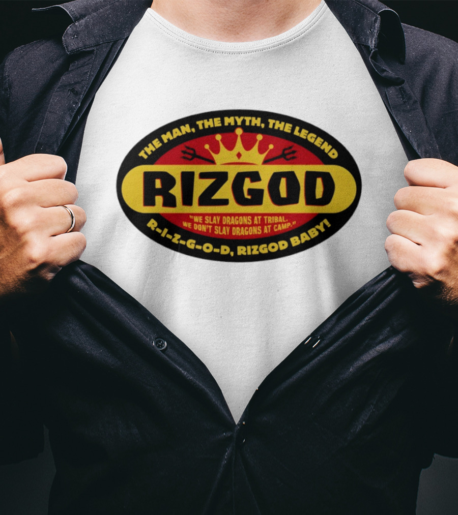 The Man The Myth The Legend Rizgod We Slay Dragons At Tribal T-Shirt