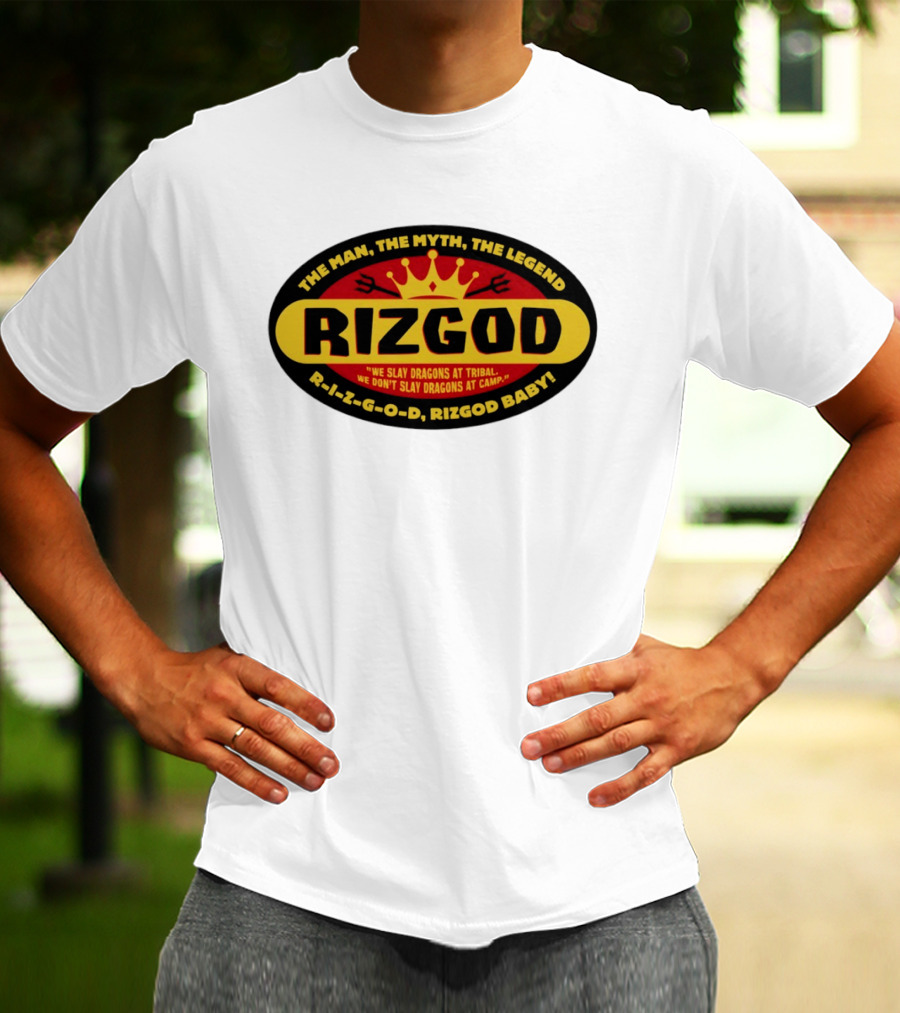 The Man The Myth The Legend Rizgod We Slay Dragons At Tribal T-Shirt