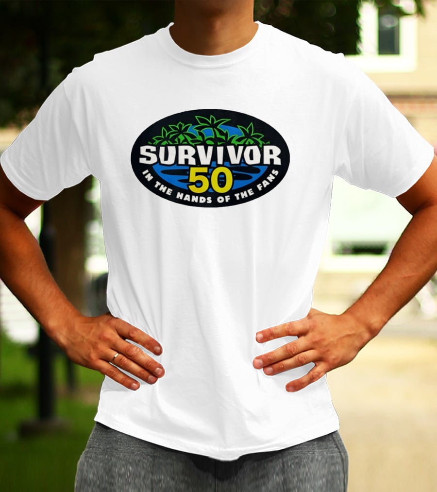 Survivor 50 In The Hands Of The Fans Island Palms Oval T-Shirt