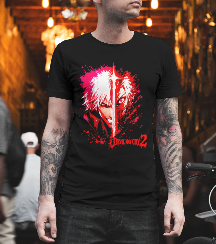 Devil May Cry 2 Dante Half Face Split T-Shirt