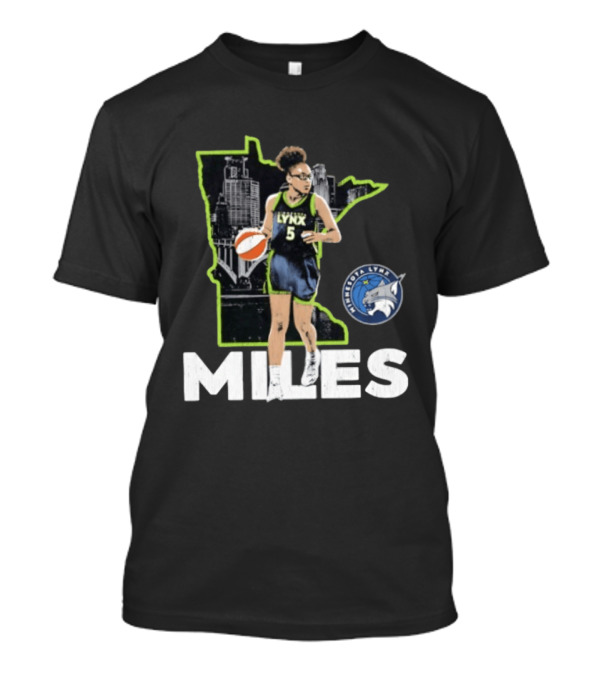 Minnesota Lynx Olivia Miles Basketball Skyline Map T-Shirt