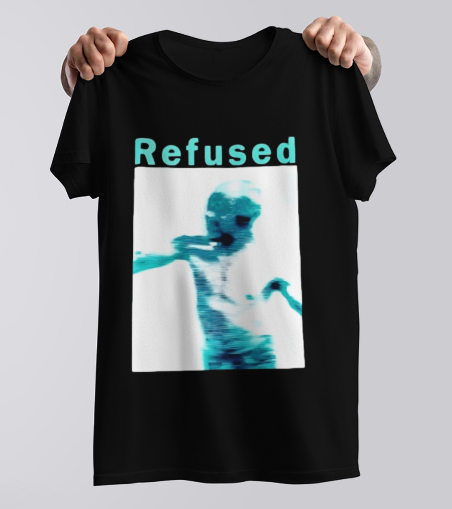 Refused Songs To The Flames Of Discontent Distorted Blue Figure T-Shirt