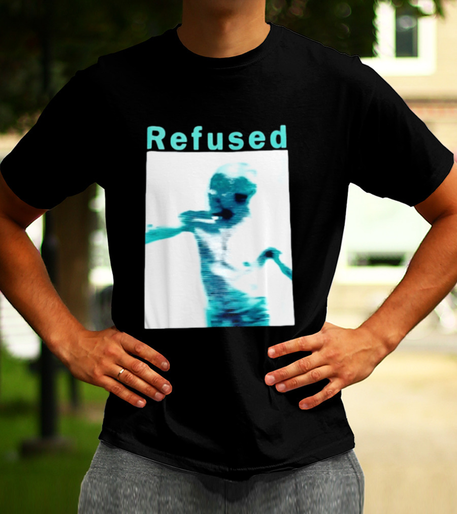 Refused Songs To The Flames Of Discontent Distorted Blue Figure T-Shirt