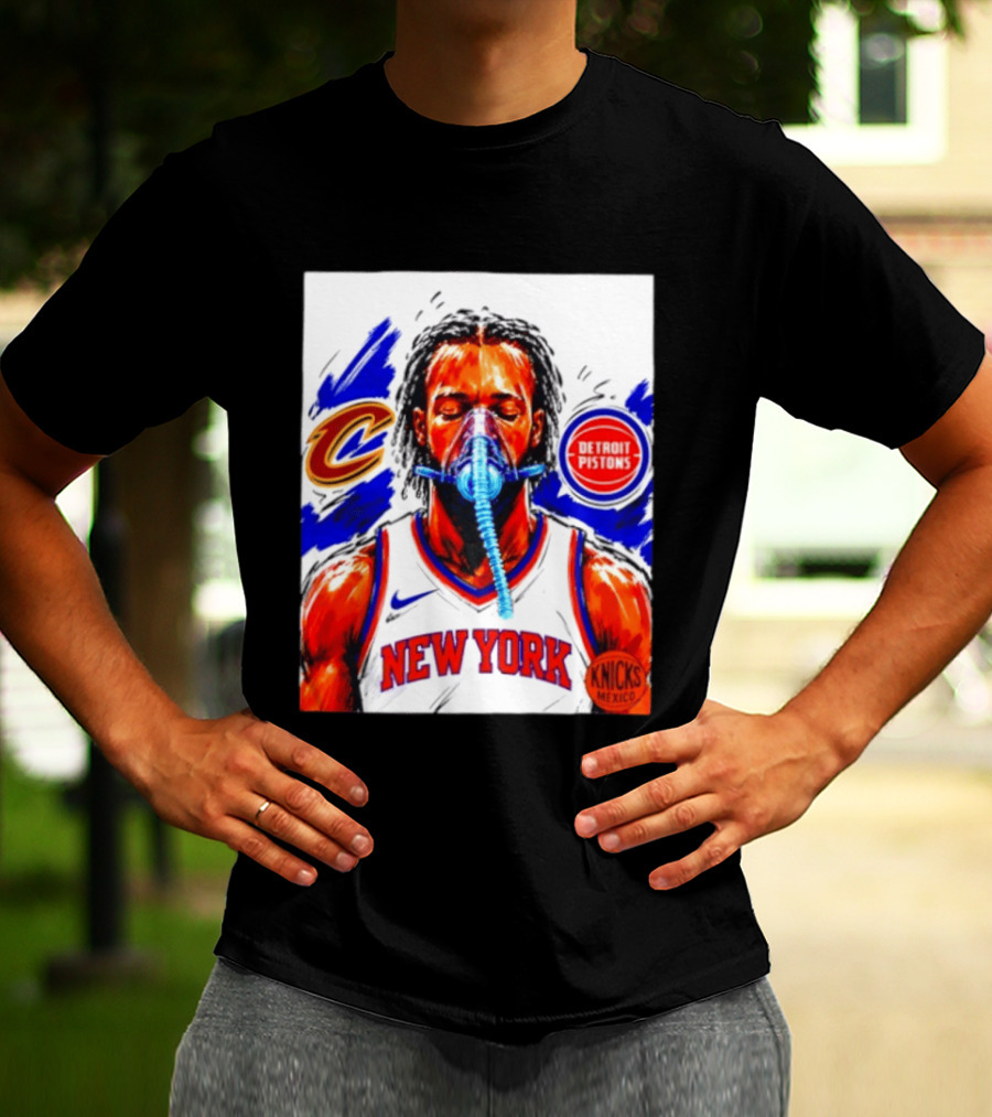 New York Knicks Jalen Brunson Vs Detroit Pistons Cleveland Cavaliers Matchup Knicks Mexico T-Shirt