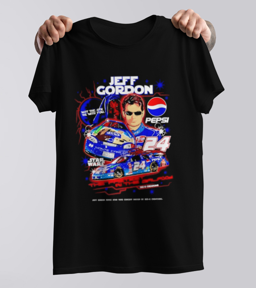 Jeff Gordon Pepsi Star Wars Monte Carlo 24 NASCAR Racing T-Shirt