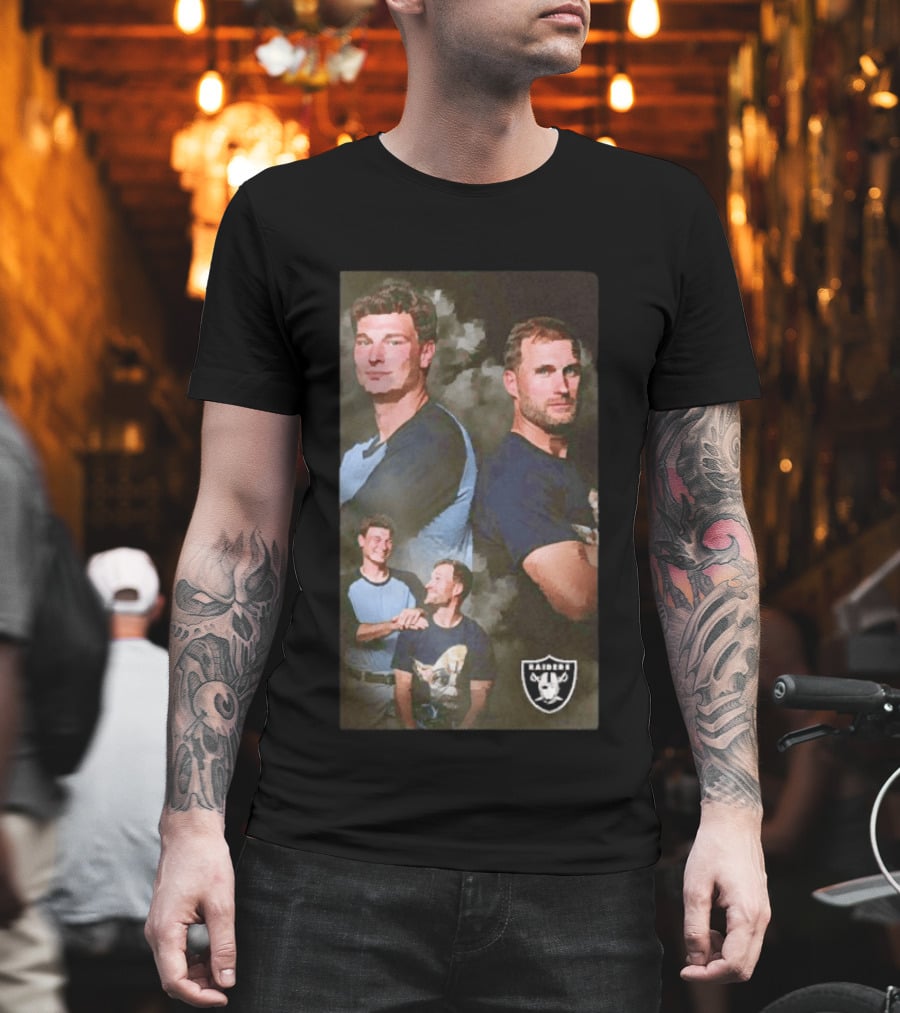 Las Vegas Raiders Kirk Cousins And Fernando Mendoza With Team T-Shirt