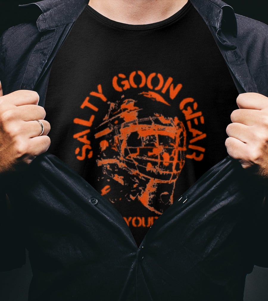 Salty Goon Gear Leave Your Mark Goalie Skeleton T-Shirt