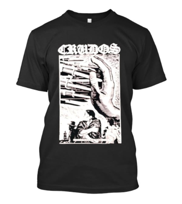 Crudos Lucha Para Powerful Activist Imagery With Raised Fist And Unity T-Shirt