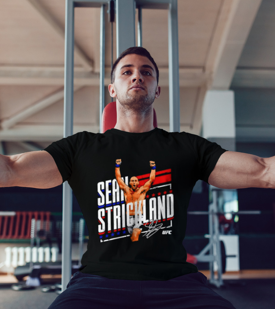 Sean Strickland UFC Fighter Star Signature Graphic UFC T-Shirt