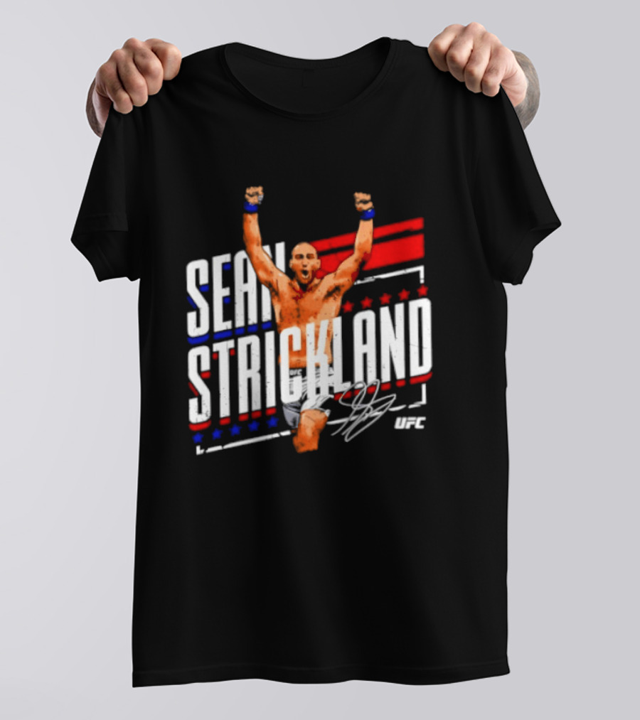 Sean Strickland UFC Fighter Star Signature Graphic UFC T-Shirt
