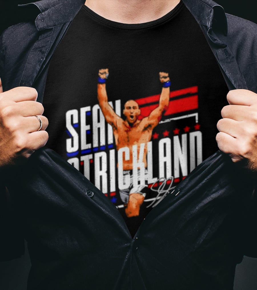Sean Strickland UFC Fighter Star Signature Graphic UFC T-Shirt