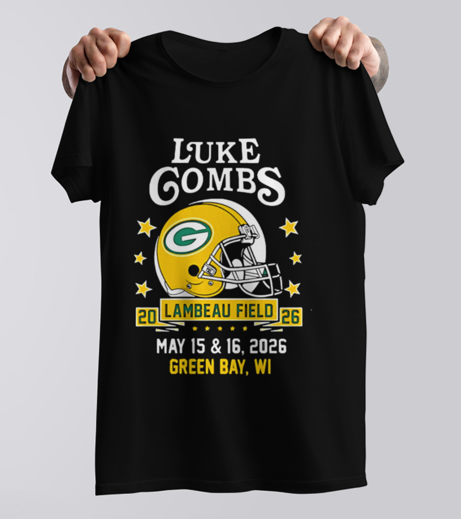 Luke Combs Green Bay Packers Tour 2026 Lambeau Field May 15 16 Green Bay WI T-Shirt