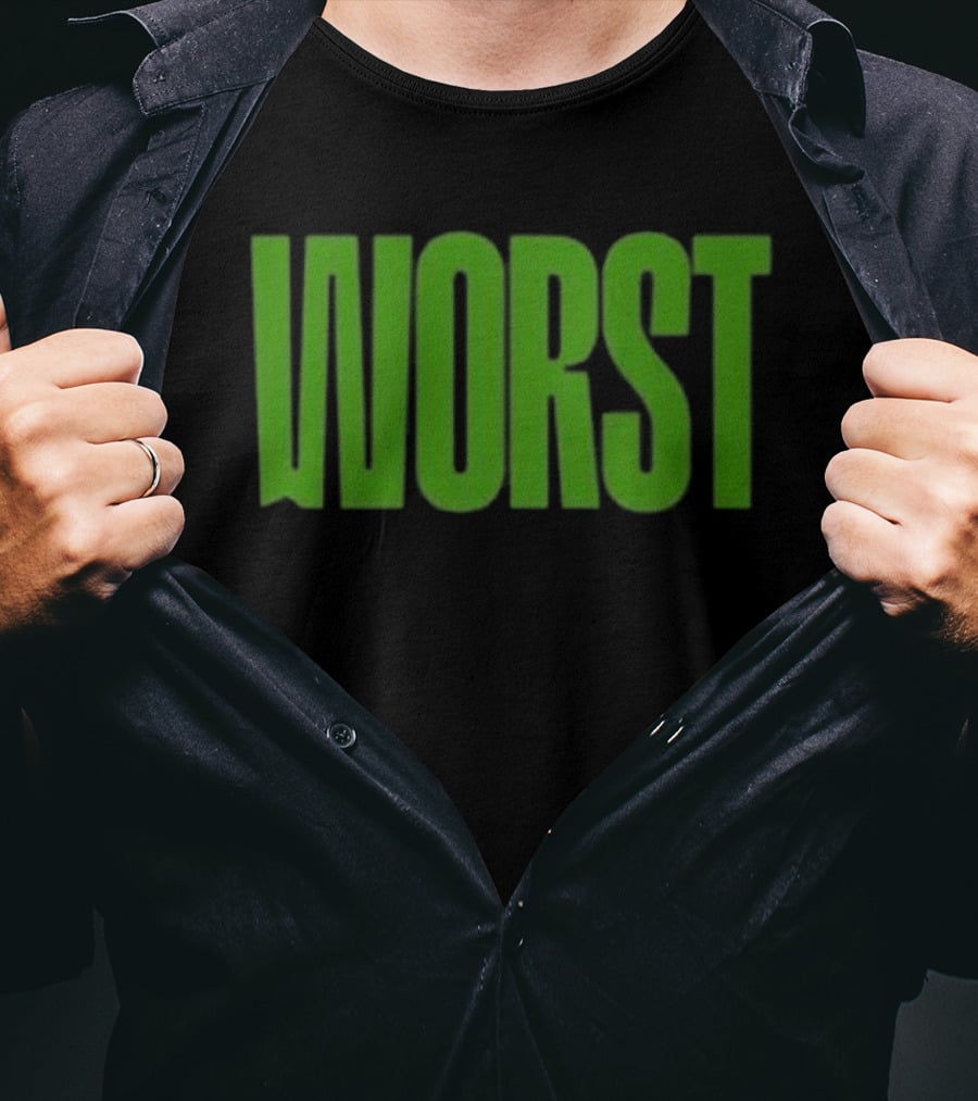 Mercha Worst Grn Text Bold Green T-Shirt