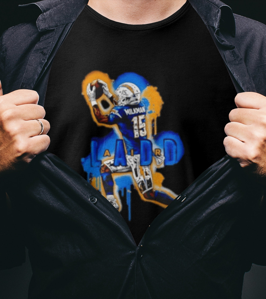 Milkman Keenan Allen 15 Ladd Air LA Los Angeles Chargers T-Shirt