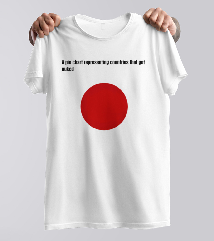 A Pie Chart Representing Countries That Got Nuked Red Circle T-Shirt