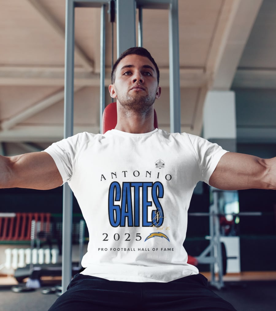 Antonio Gates Los Angeles Chargers Pro Football Hall Of Fame 2025 T-Shirt