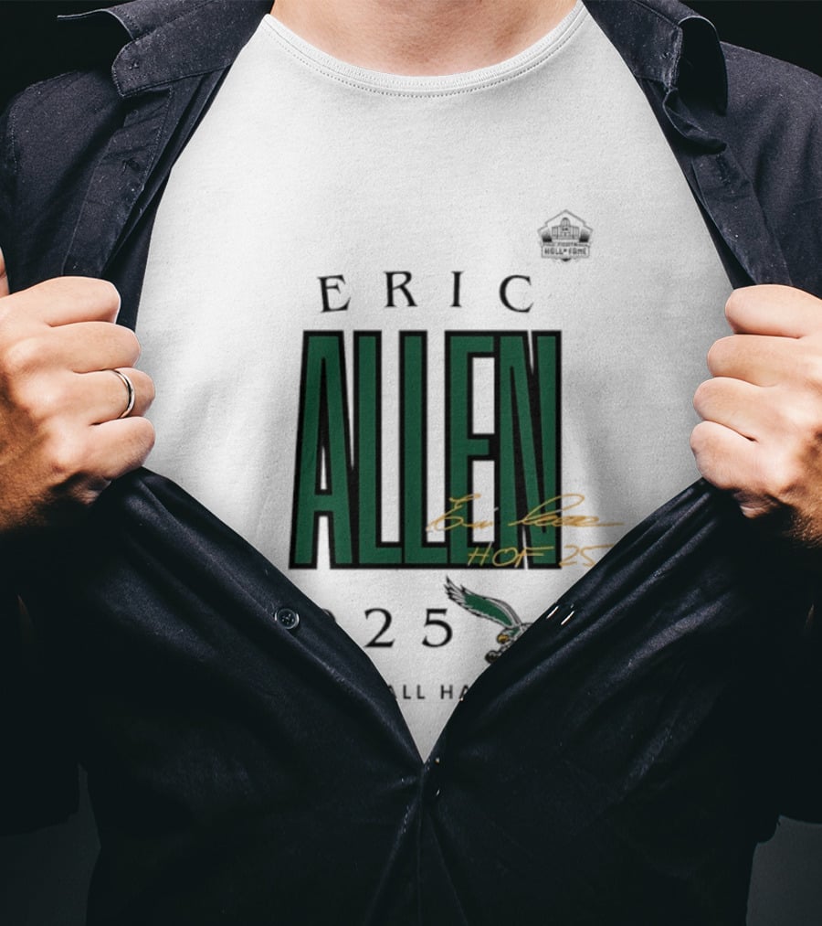 Eric Allen Philadelphia Eagles 2025 Pro Football Hall Of Fame T-Shirt