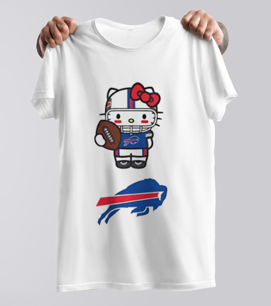 Hello Kitty Buffalo Bills Football Player Team T-Shirt
