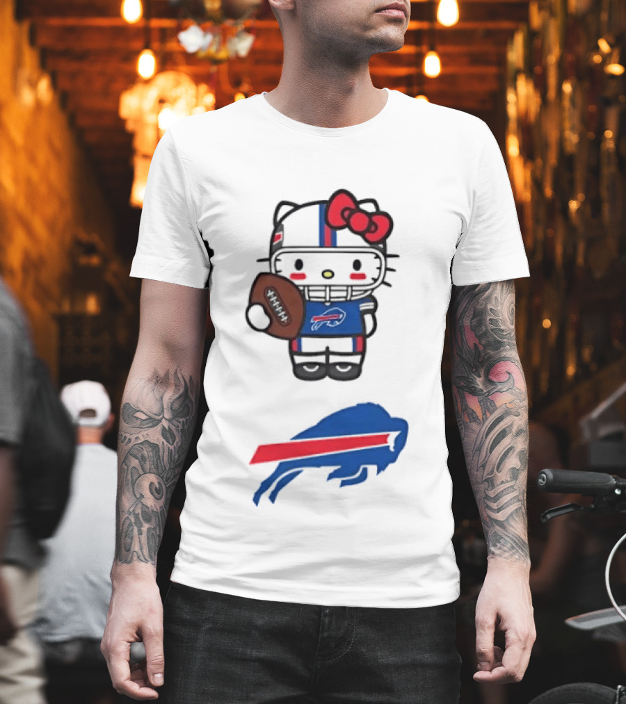 Hello Kitty Buffalo Bills Football Player Team T-Shirt