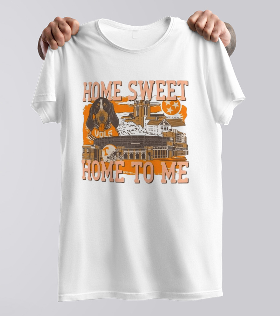 Tennessee Volunteers Home Sweet Home To Me Vols Dog Stadium Football T-Shirt
