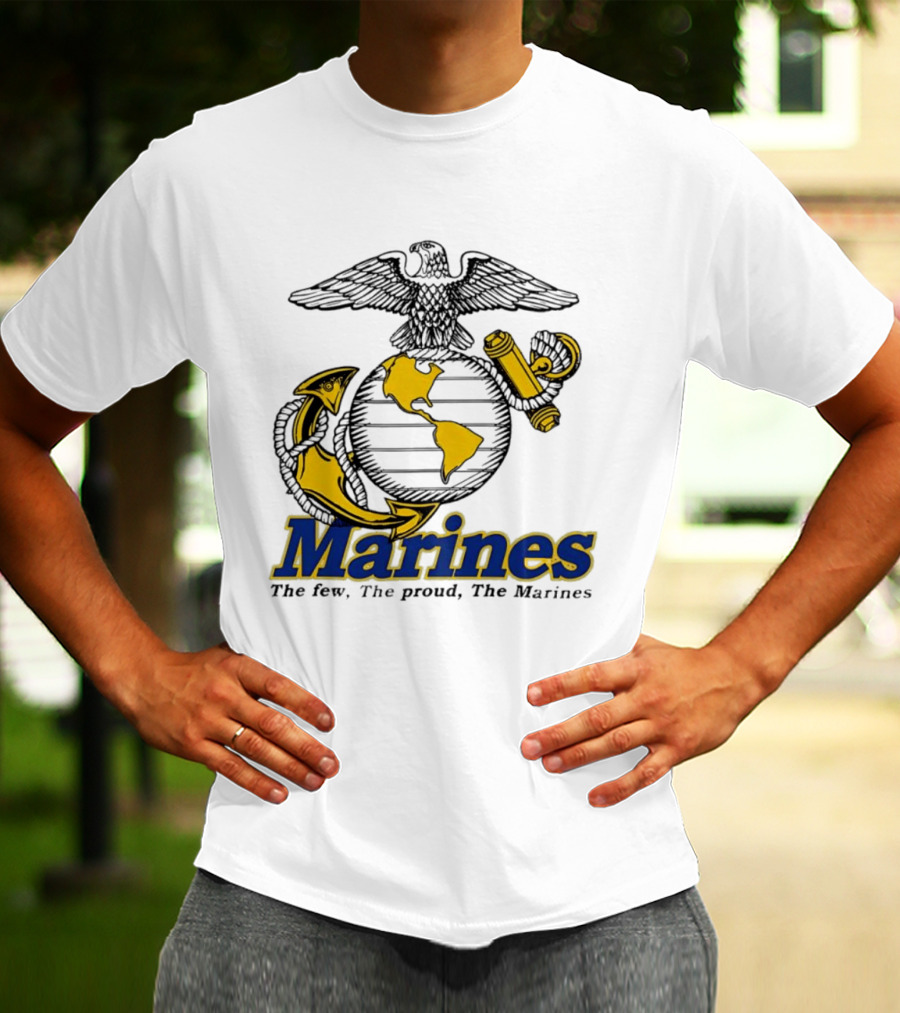 Marines The Few The Proud Eagle Globe Anchor T-Shirt