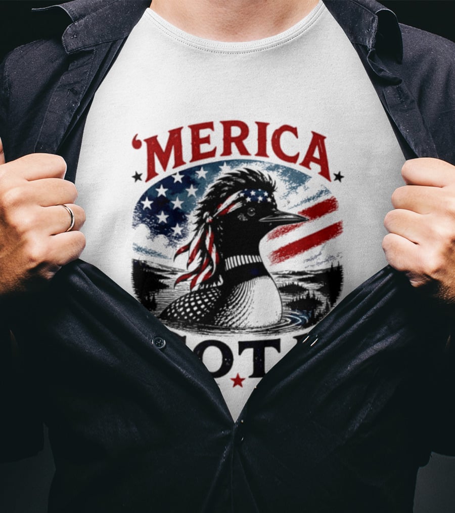 Merica 'Sota Loon Stars Stripes American Flag T-Shirt