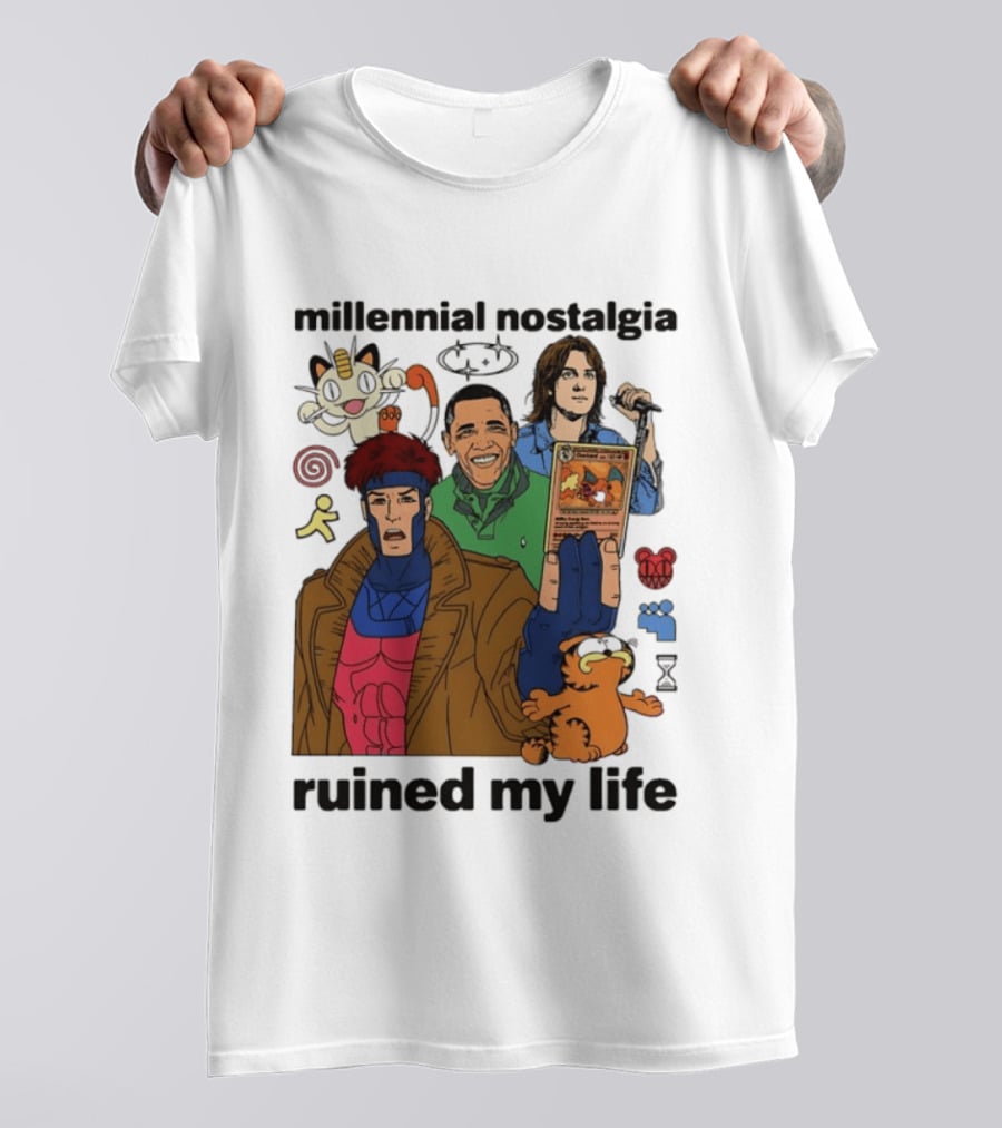 Millennial Nostalgia Obama Gambit Pokémon Yu Gi Oh Ruined My Life T-Shirt
