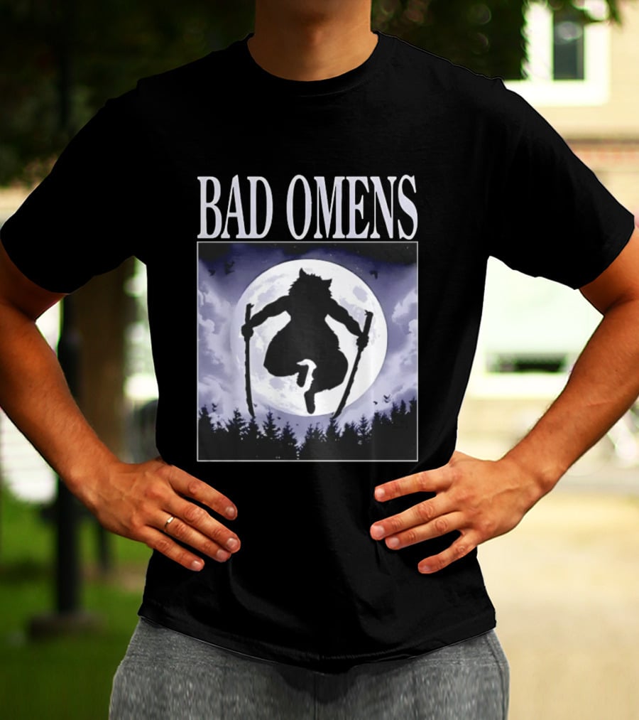 Bad Omens Demon Slayer Moonlit Warrior Scene T-Shirt
