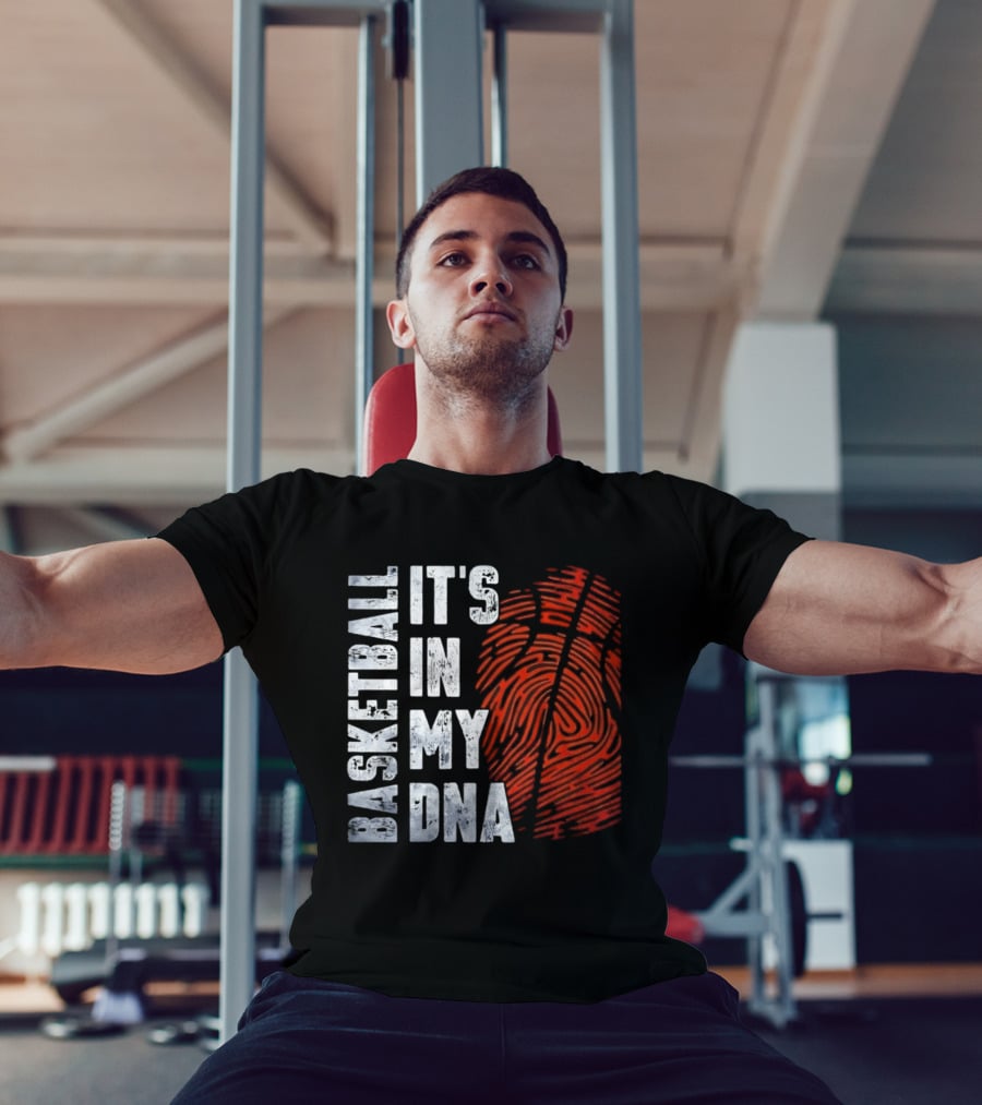 Basketball It's In My DNA Fingerprint T-Shirt